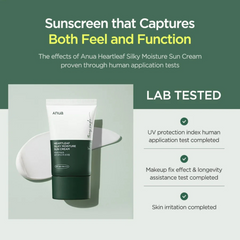 ANUA Heartleaf Silky Moisture Sun Cream SPF 50+ PA++++
